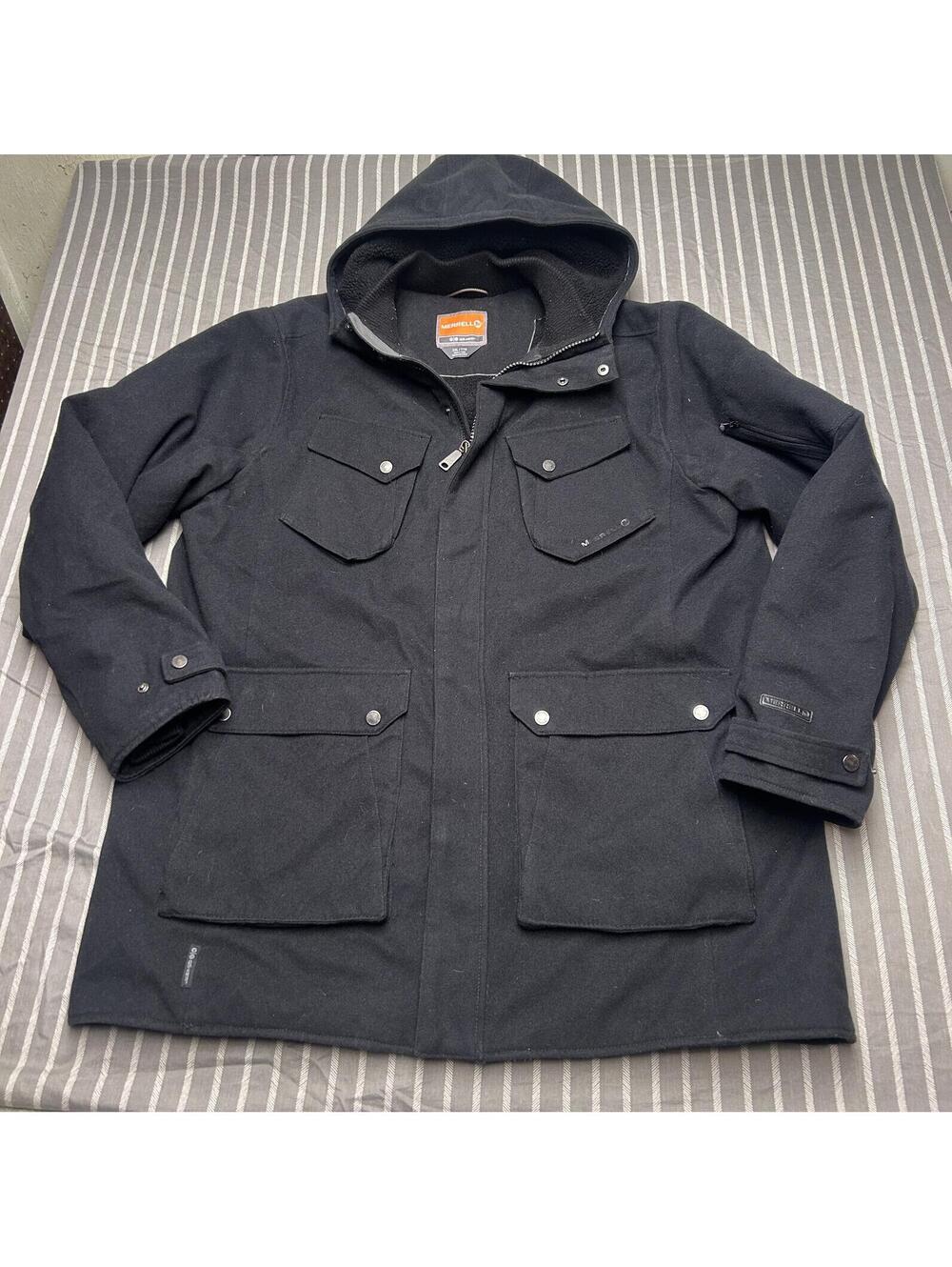 Merrell Opti Warm Hooded Black Jacket Men's Size 2XL